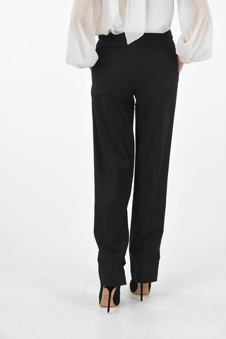 Wool Pants with Adjustable Ankle