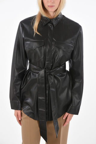 Ecoleather ARTHA Oversized Shirt with Belt