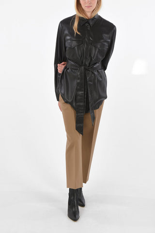 Ecoleather ARTHA Oversized Shirt with Belt