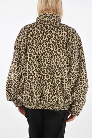 cheetah-print teddy jacket