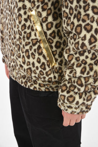 cheetah-print teddy jacket