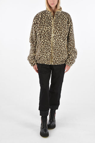cheetah-print teddy jacket