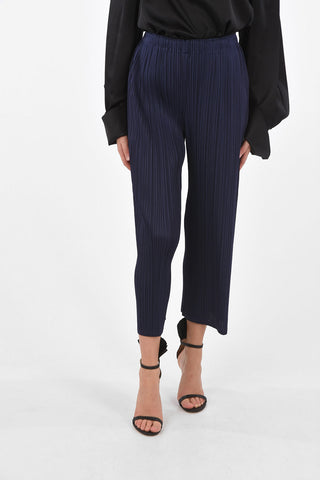 PLEATS PLEASE multi-pleated drawstring waist gaucho pants