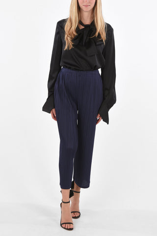 PLEATS PLEASE multi-pleated drawstring waist gaucho pants