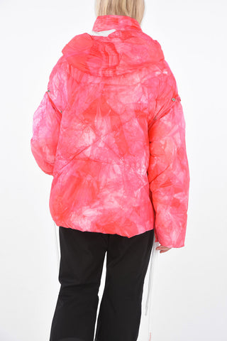 Tie Dye Effect down jacket with removable hood