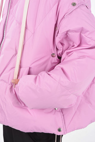 Hooded and Sleeve Removable Down Jacket