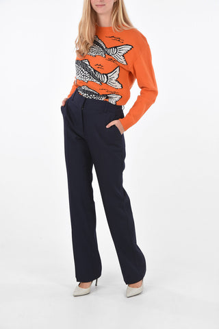 single pleat belt loops trousers