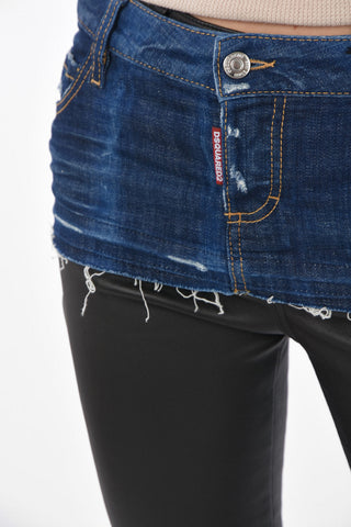 Minigonna in Denim Stretch a 5 Tasche 