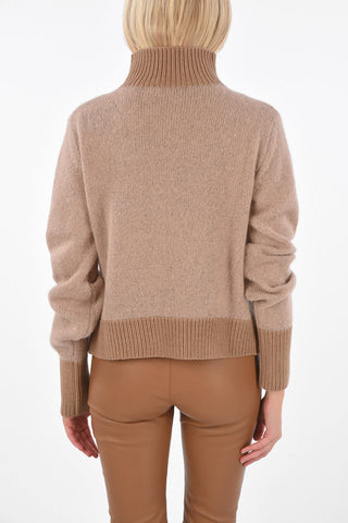 Virgin Wool and Mohair Turtle-Neck Sweater
