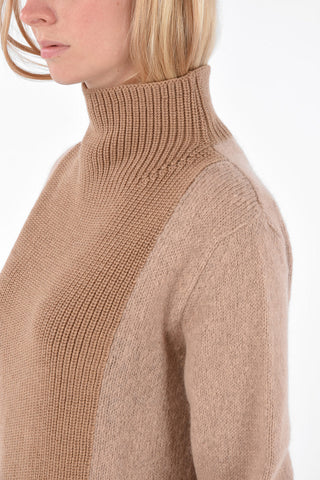 Virgin Wool and Mohair Turtle-Neck Sweater
