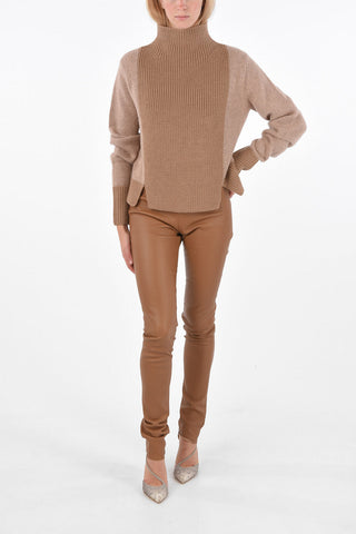 Virgin Wool and Mohair Turtle-Neck Sweater