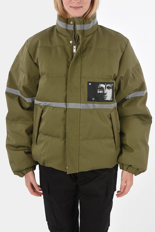 hidden closure down jacket