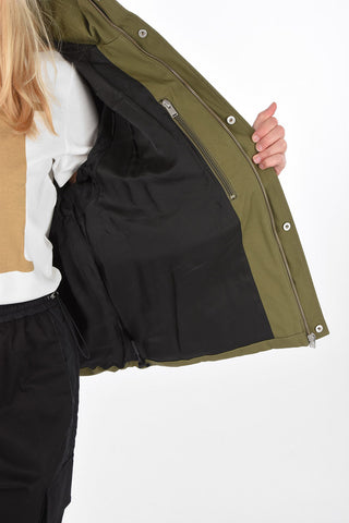 hidden closure down jacket