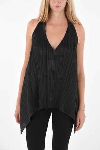 PLEATS PLEASE Multi-pleated halterneck top