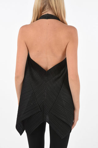 PLEATS PLEASE top plisse' halterneck