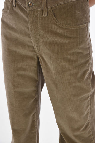 Pantaloni Boot-Cut a 5 Tasche in Velluto a Coste 