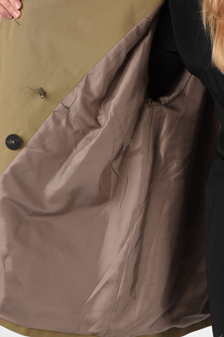 Cotton Double Breasted HALF OVER trench