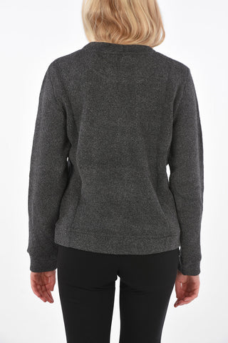embroidered crew-neck sweater