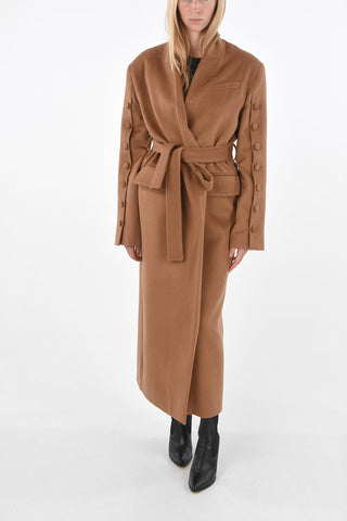 open front coat with belt