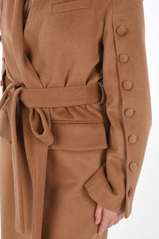 open front coat with belt
