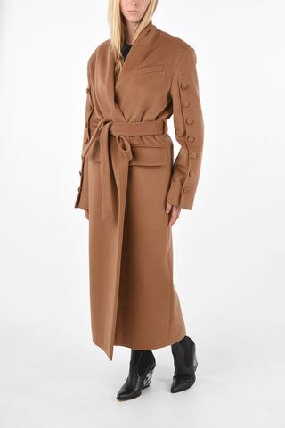 open front coat with belt