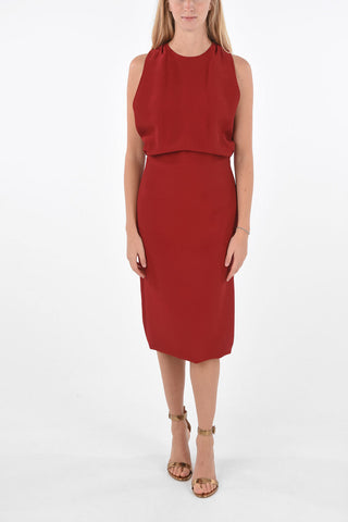 Back Split Sleeveless Pencil Dress
