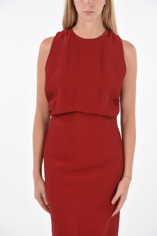 Back Split Sleeveless Pencil Dress