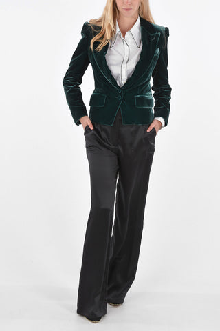 Chenille 3 Pocket Peaked Lapel Blazer