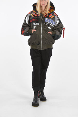 ALPHA INDUSTRIES Reversible Puffer jacket with patchs