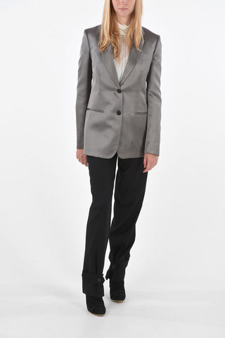 Satin 2 Button Blazer