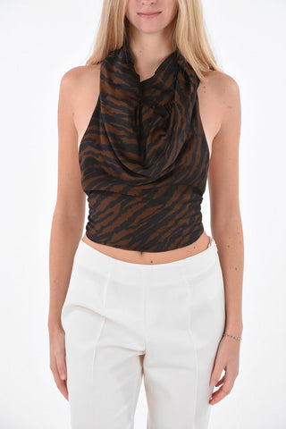 zebra-print bare back top