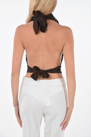 zebra-print bare back top
