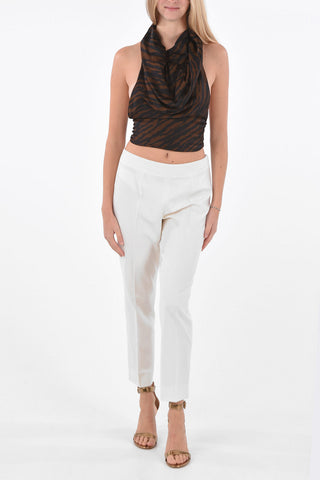 zebra-print bare back top