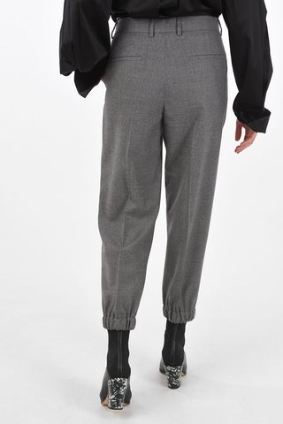 wool double pleat trousers