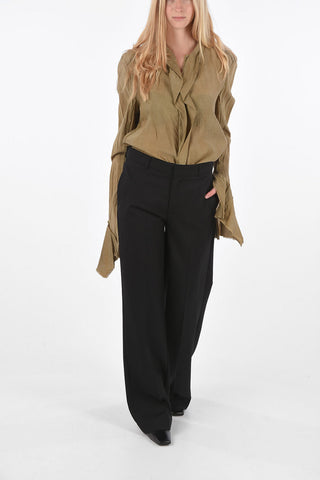 pantalone palazzo in lana