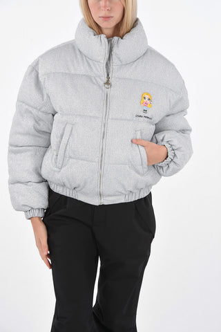 lurex full zip puffer