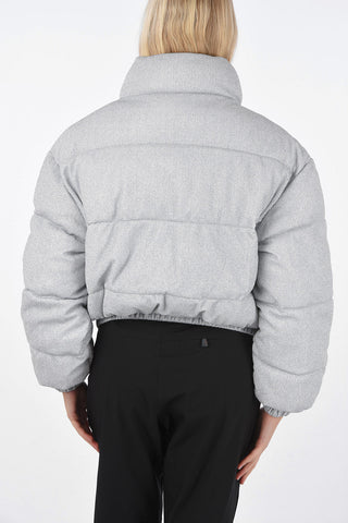 lurex full zip puffer