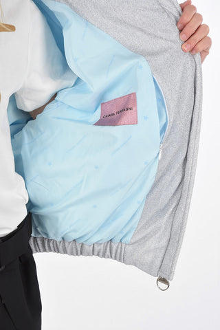 lurex full zip puffer
