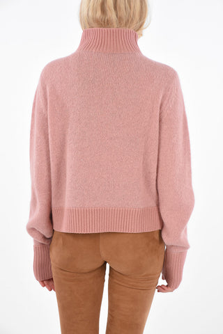 Virgin Wool and Mohair Turtle-Neck Sweater