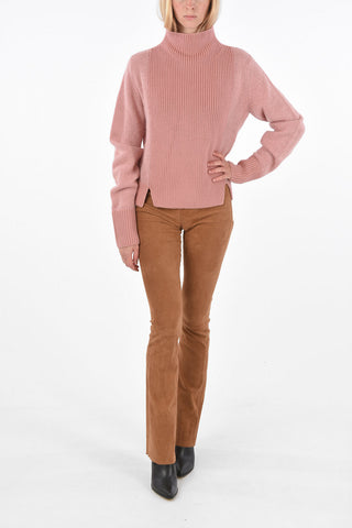 Virgin Wool and Mohair Turtle-Neck Sweater