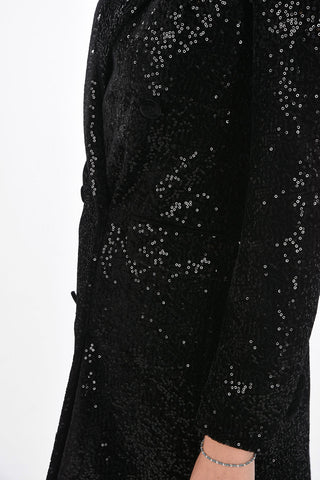 sequined WINNIE no vent double-breasted blazer