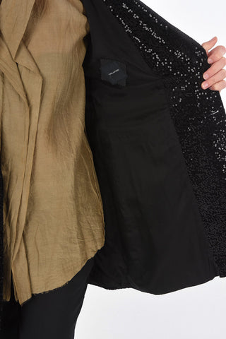 sequined WINNIE no vent double-breasted blazer