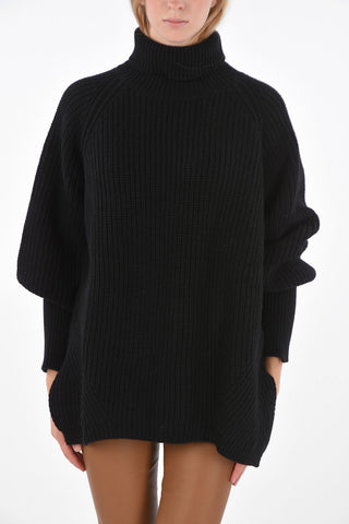 Maglia a Collo Alto in Lana Merino Extrafine e Cashmere