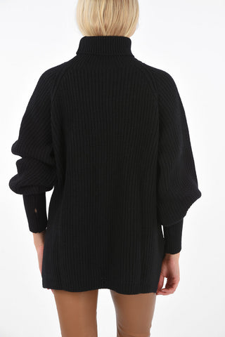 Maglia a Collo Alto in Lana Merino Extrafine e Cashmere