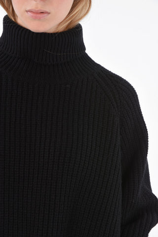 Maglia a Collo Alto in Lana Merino Extrafine e Cashmere