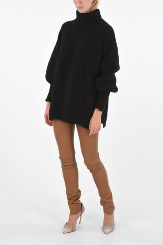 Maglia a Collo Alto in Lana Merino Extrafine e Cashmere