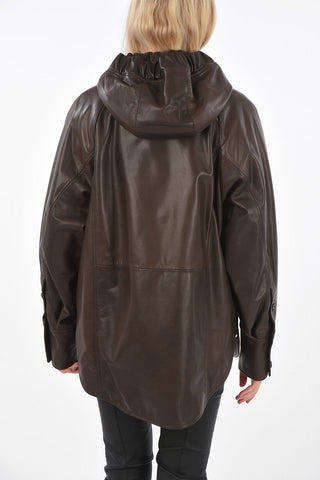 Leather Jacket With Hood