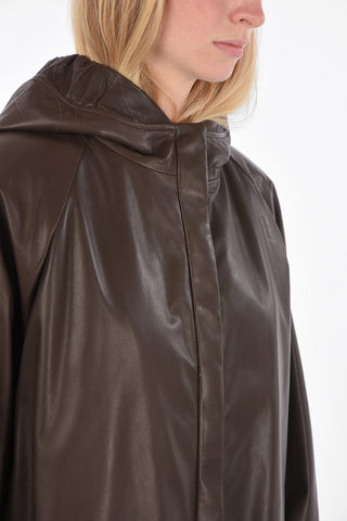 Leather Jacket With Hood