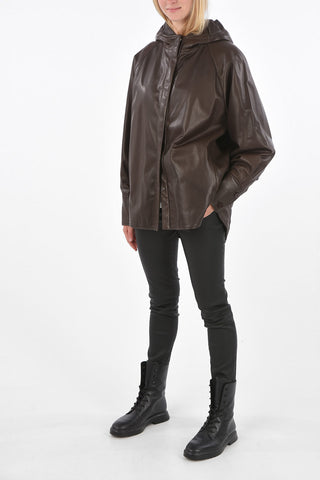 Leather Jacket With Hood