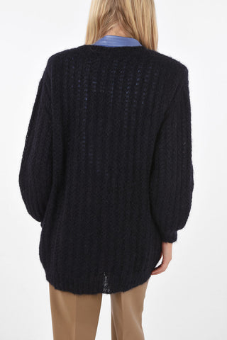 v-neck maxi cardigan